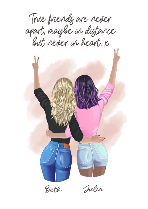 Bestie Friend Prints from personalisedprints.uk