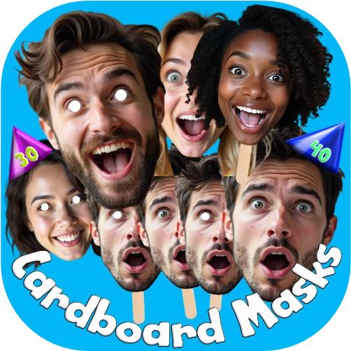 cardboard face masks for birthdays