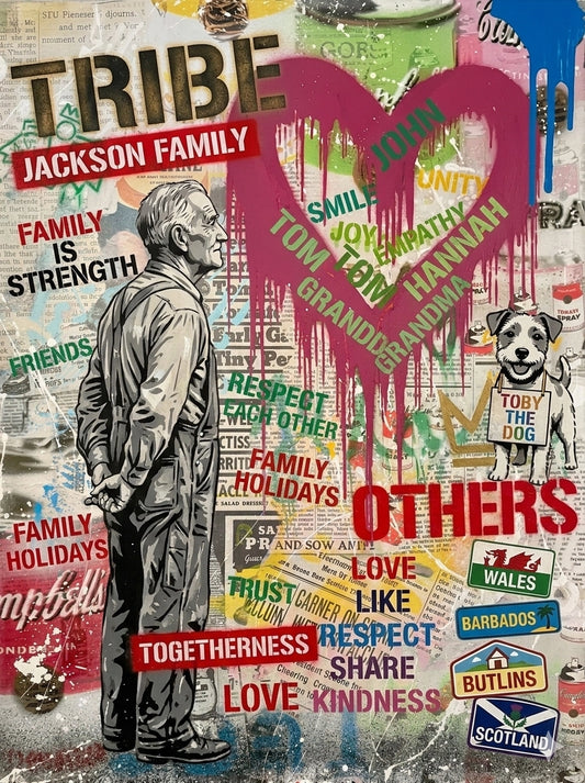 Custom Graffiti Pop Art Family Word Art Print